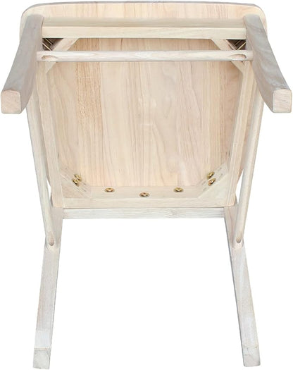 Set of Two X-Back Dining Chairs, Unfinished