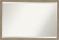 Amanti Art Brown Bathroom Mirror for Over Sink, 26x38 Florence Light Brown Rectangle Vanity Mirror, Large Casual Frame, Hangs Horizonally and Vertically, Bathroom Wall Decor, Beveled Edge from WI, USA