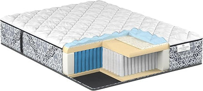 Kingsdown Firm Hybrid Mattress California King Cooling Gel Memory Foam Layer Multi-Layered Motion Isolation Cool Sleep Quilted Top Luxury Mattresses, 13.5-Inch Passions Merridale