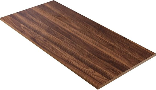 Kaboon Universal Tabletop 40"x18", Solid One-Piece Melamine Table Top, Double L-Desk Floating Desk DIY, Home and Office,Dark Walnut