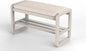 Solid Wood Shoe Rack, 2 Tier Shoe Storage Bench with Cushion Seat, 8 Pair Shoe Organizer for Entryway, White, 32 Inch