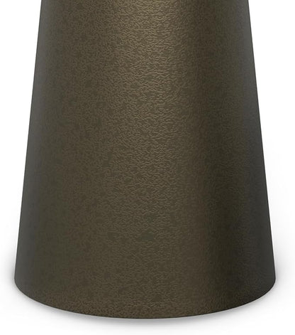 SIMPLIHOME Surrey Contemporary Modern 12 inch Wide Metal Side Table in Antique Gold, Fully Assembled for The Living Room and Bedroom