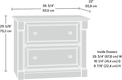 Sauder Palladia Lateral File, L: 36.81" x W: 22.01" x H: 29.62", Select Cherry