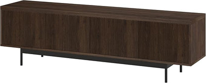 Henn&Hart Rectangular TV Stand for TV's up to 75" in Warm Brown, for Home, Living Room, Bedroom, Entertainment Room, Office