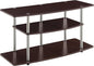 Convenience Concepts Designs2Go No Tools 3-Tier Wide TV Stand 42" - Entertainment Center for TVs up to 46 Inches, Modern TV Mount with Shelves for Living Room, Cherry