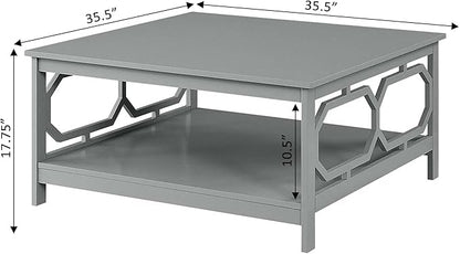 Convenience Concepts Omega Square 36" Coffee Table, Gray