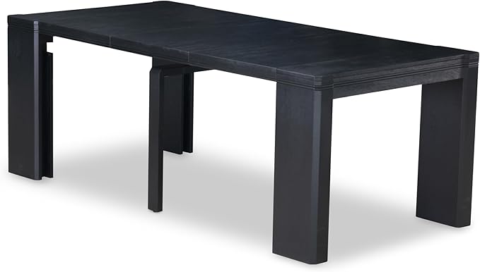 X02MZ-2C6-50 - 6-pc Dining Table Set a Kitchen Table with a coffee Table and 2 wooden Benches and 2 Dark Gotham Grey Linen Fabric Chairs, 39x120 Inch, Wire Brushed Black