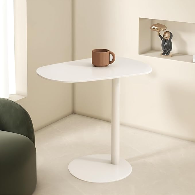 Modern Metal Side Table C Shaped End Table for Couch Slim Sofa Side Table Snack End Table Tv Trays for Eating On Couch for Dining Room, Living Room, Cafe and Balcony (1Pack)