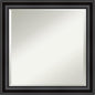 Amanti Art Black Bathroom Mirror for Over Sink, 24x24 Grand Black Narrow Square Vanity Mirror, Medium Casual Frame, Hangs Horizonally and Vertically, Bathroom Wall Decor, Beveled Edge