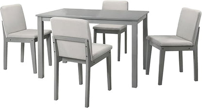Poundex 5 Piece Dining Set in Gray