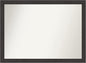 Amanti Art Brown Bathroom Mirror for Over Sink, 33x44 Rustic Plank Espresso Rectangle Vanity Mirror, X-Large Country Rustic Frame, Hangs Horizonally and Vertically, Bathroom Wall Decor, Non-Beveled