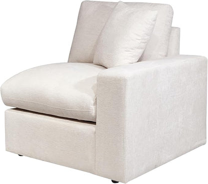 127" Modular Sectional Sofa,Modern Oversized Cloud Couch with Cup Holder&USB Port,7 Seater Convertible L-Shaped Chenille Sofas W/Ottoman,2 Pillows&Storage Box,Comfy Couches for Living Room,Beige