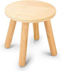 wingyz Wooden Step Stools for Kids, 10 Inch Solid Kids Chairs Perfect Matched Sensory Table, Multi-Purpose Children Sitting Stool for Playroom Bathroom (Natural, 1 Pack)