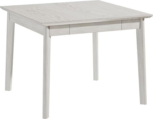 38.2'' Square Solid Wood Dining Table for 4, Farmhouse Kitchen Table for Kitchen, Dining Room, Restaurant, Natural Eco-Friendly, Washed Gray