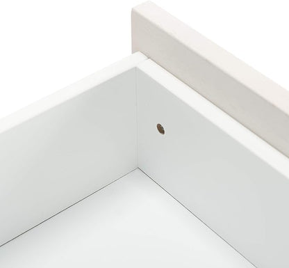 SAFAVIEH Genevieve TV Stand for up to 65" Flatscreen – White & White Washed Finish, Mid-Century Modern Storage Cabinet, Entertainment Media Console (MED5000C)