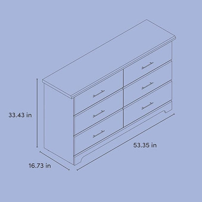 Storkcraft Brookside 6-Drawer Dresser (Gray) – GREENGUARD Gold Certified, Nursery & Kids Storage, Nursery Essentials, Kids Room Storage, Durable Bedroom Dresser