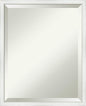 Amanti Art White Bathroom Mirror for Over Sink, 21x17 Breeze Distressed White Rectangle Vanity Mirror, Small Country Rustic Wood Frame, Hangs Horizonally and Vertically, Bathroom Wall Decor, Beveled