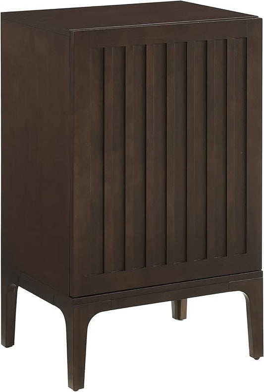 Crosley Furniture Asher Record Player Stand with Storage for Vinyl Records, Dark Brown