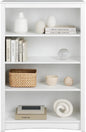 Prepac Sonoma 4-Tier Bookcase 48"H with 3 Adjustable Shelves, White Storage Cabinet, Modern Display Cabinet, Bookshelf with Storage Shelves for Home Office, Living Room, Bedroom Organizer