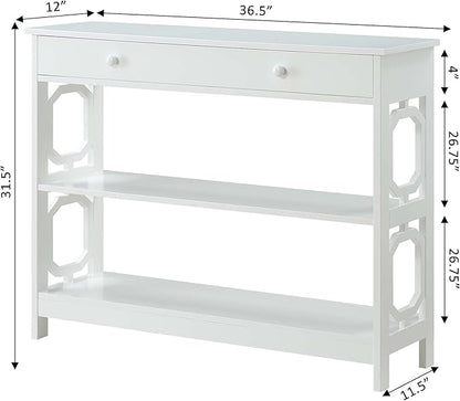Convenience Concepts Omega 1 Drawer Console Table, White