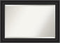 Amanti Art Black Bathroom Mirror for Over Sink, 30x42 Colonial Black Rectangle Vanity Mirror, Large Traditional Frame, Hangs Horizonally and Vertically, Bathroom Wall Decor, Beveled Edge