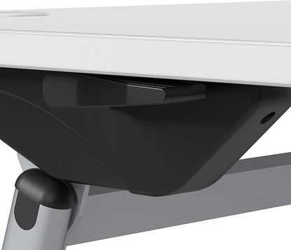Bush Business Furniture Folding Training Table, 60 inch Desk, Commercial-Grade Bundle for Office or Classroom, Envision Collection, White