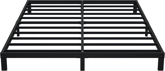 7 Inch King Bed Frame No Box Spring Need, Low Profile Metal Platform King Size Bed Frame, Heavy Duty Support Bedframes King, Easy Assembly