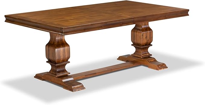 LKCY7-AWA-28 7-Piece Kitchen Table Set Consists of a Dining Table and 6 Beige Polyester Fabric Dinner Chairs with High Back - Antique Walnut Finish