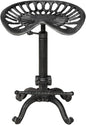 Rustic Tractor Seat Bar Stool Cast Iron Saddle Seat Industrial Counter Stools 20-27inch Height Adjustable