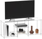Eglaf Acrylic 55 Inch TV Stand - 3-Tier Entertainment Center - Clear TV Console Table with Open Storage Shelves, for Living Room, Bedroom - 55.1'' L x 15.7'' W x 22.4'' H, (TVs up to 60 Inch)