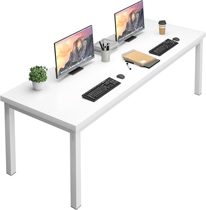 78.7 Inch Large Computer Desk, Long Gaming Table, Modern Two Person Desk Large Executive Office Desk, Double Table at Home, Perfect for Work, Gaming, Studying, and Writing, Etc., White