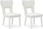 Signature Design by Ashley Chalanna Solid Wood Frame Dining Chair, Set of 2, White