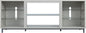Manhattan Comfort Brighton 60" TV 7 Shelves, Tempered Glass Dividers and Media Wire Management, Modern Free-Standing Entertainment Center for Living Room, Fits up to 56" Television, OneSize, Beige