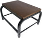 Heavy Duty Step Stool 500 lbs Load Capacity - Dual Anti-Slip Solid Wood & Metal Safety Step, Anthropological Furniture, Ideal for Home/Kitchen/Bedside(Walnut Color, One-Step Stool)