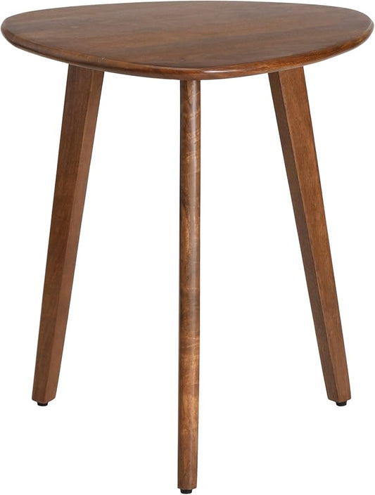 MH London Side Table - Wandsworth Wooden End Table - Exclusively Designed Hand Crafted Large Tables - Contemporary Triangle End Table for Living Room, Bedroom Bedside Tables and Office, Walnut