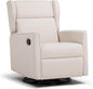 COMHOMA Rocking Recliner Chair,Swivel Glider Reclining Single Sofa Manual Rocker Recliners,Nursery Rocking Chairs with Upholstered Seating for Living Room Office(Beige)