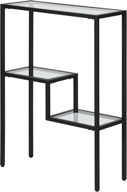 Henn&Hart 22" Wide Rectangular Console Table in Blackened Bronze, Entryway Table, Accent Table for Living Room, Hallway