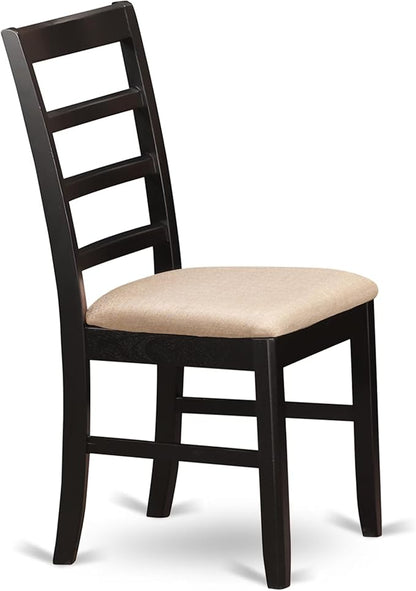 East West Furniture CAPF5-CAP-C 5 Piece Dining Room Furniture Set Includes a Rectangle Kitchen Table and 4 Linen Fabric Upholstered Dining Chairs, 36x60 Inch, Cappuccino