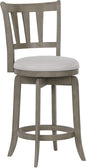 Hillsdale Presque Isle 26" Wood Swivel Counter Height Stool, Aged Gray