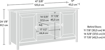 Sauder County Line Panel TV Stand, For TVs up to 47", Salt Oak finish