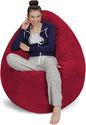 Sofa Sack Bean Bag Chair Cover, 5-Foot, Cinnabar