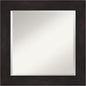 Amanti Art Brown Wall Mirror 26x26 Furniture Espresso Square Bathroom Mirror for Wall Decor Living Room, Medium Casual Frame, Hangs Horizonally and Vertically, Bathroom Decor, Beveled Edge