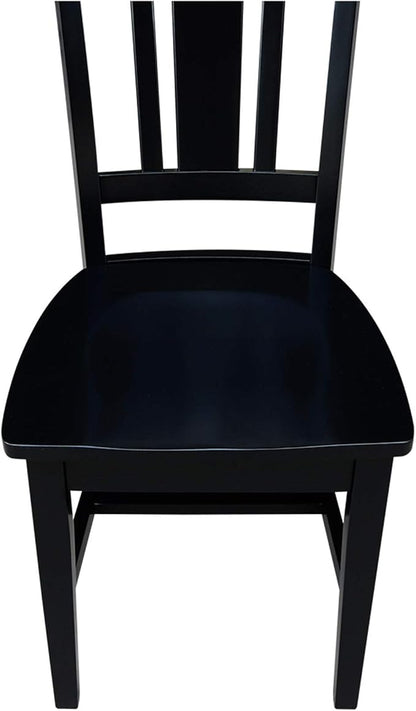 Set of Two San Remo SplatBack Dining Chairs, Black
