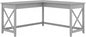 Bush Furniture Key West 60W Modern Farmhouse L Shaped Desk in Cape Cod Gray | 60-Inch Corner Table for Home Office