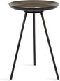 Kate and Laurel Laranya Modern Side Table 15 x 15 x 23 Brown and Black Chic Minimalist Bedroom Nightstand Table