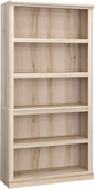 Sauder 5 Tier Book Shelf Wooden Bookcase Multipurpose Bookshelf for Home Office, Living Room, in Pacific Maple