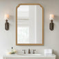 WallBeyond Wood Bathroom Mirrors for Wall Mounted, 24" x 36" Rustic Wood Frame Wall Mirrors Decorative for Living Room or Bedroom Vanity Mirror (Natural Color)