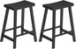 VASAGLE Bar Stools, Set of 2 Bar Chairs, Kitchen Breakfast Bar Stools with Footrest, 23.6 Inches High, Industrial in Living Room, Party Room, Black ULBC074B56