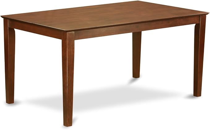 East West Furniture CAIP5-MAH-C 5 Piece Kitchen Table & Chairs Set Includes a Rectangle Dining Table and 4 Linen Fabric Dining Room Chairs, 36x60 Inch, Mahogany