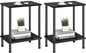End Table,Small Side Table,2-Tier Nightstand with Storage Shelf,Sofa Bedside Table for Small Spaces in Living Room,Bedroom, Office,Stable Frame,Easy Assembly,Black